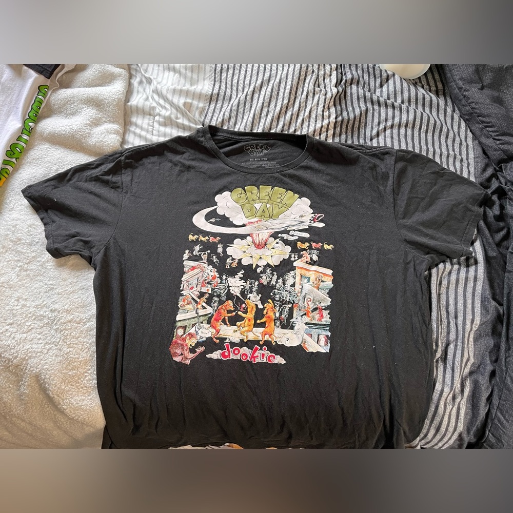 MENS 2XL Green Day dookie album t shirt